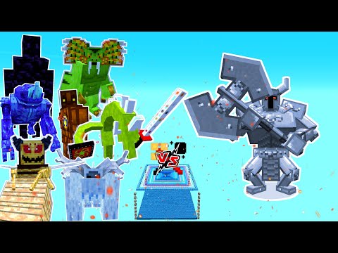 Ferrous Wroughtnaut VS ALL BOSSES MOBS | Mob Battle | Minecraft