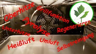 Backofen - Einstellungen, Funktionen und Reinigung