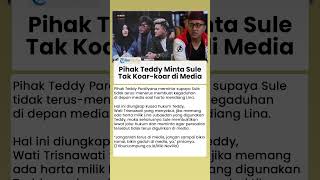 Sule Diminta Pihak Teddy Tak Koar-koar di Media, Minta Mantan Suami Lina Buktikan Lewat Jalur Hukum