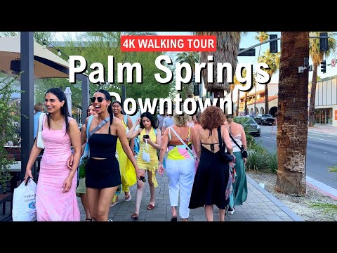 PALM SPRINGS Downtown 🇺🇸 Walk California 4K 2024