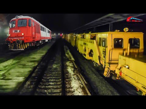 Cabview pe Ruta Oradea-Alesd in Timpul Lucrarilor de Electrificare & Modernizare pe Noapte in Zapada