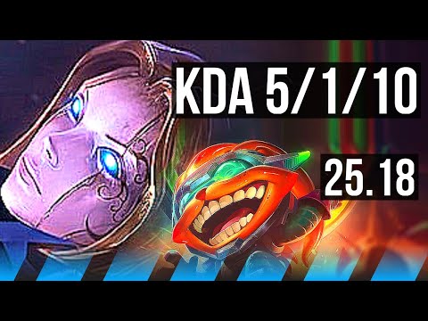 ORIANNA vs ZIGGS (MID) | 5/1/10, 66% winrate | EUW Challenger | 25.18