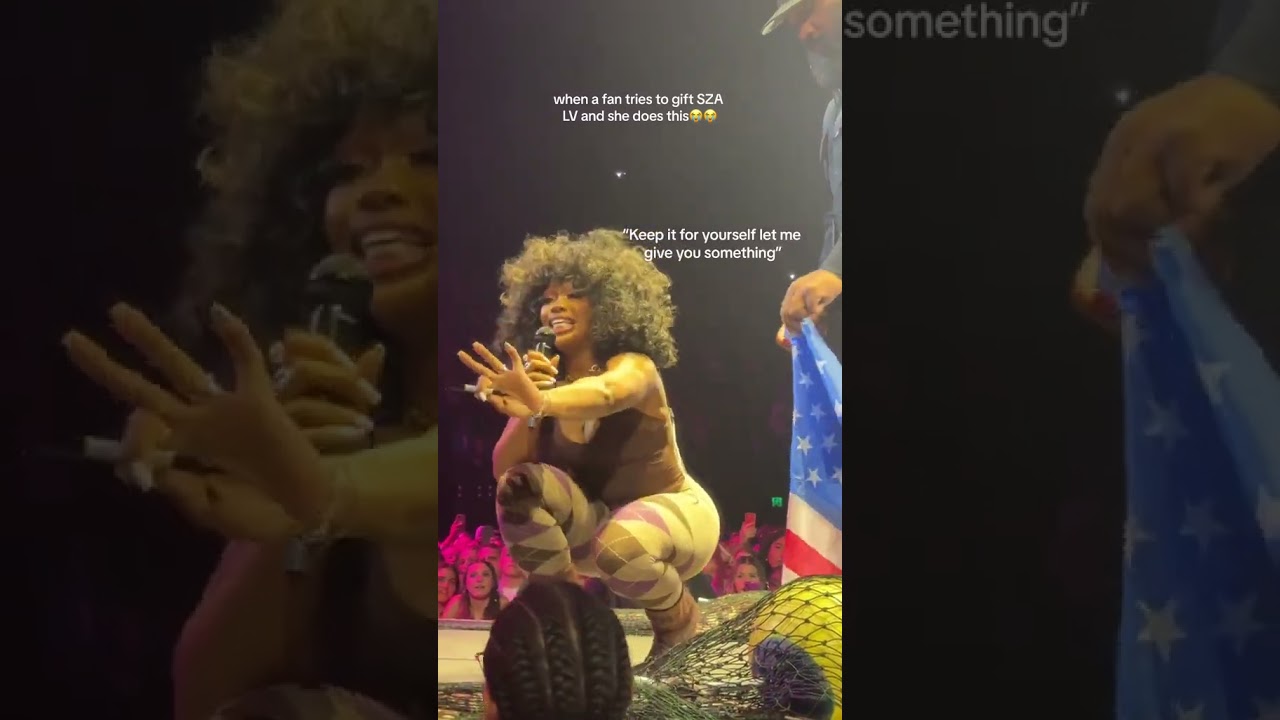 A fan tries to gift SZA a Louis Vuitton mid concert #sza #privilegernb
