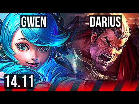 GWEN vs DARIUS (TOP) | 6 solo kills, Dominating | BR Grandmaster | 14.11