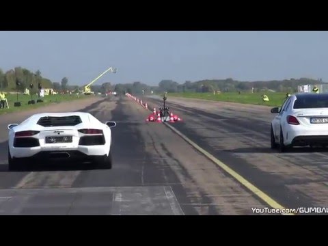 Thumbnail for Lamborghini Aventador LP700 4 vs Ferrari F12berlinetta   Drag Race! by Ferrari F12berlinetta