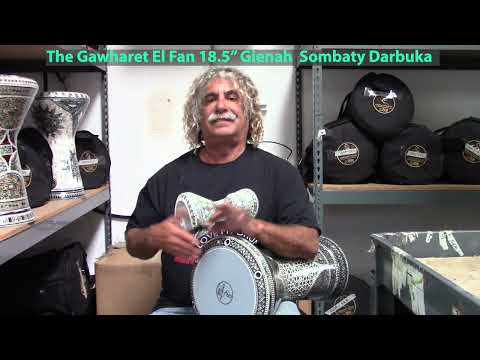 Gienah Mother-of-Pearl Masterpiece Sombaty Darbuka - Unveiling a World of Musical Beauty!