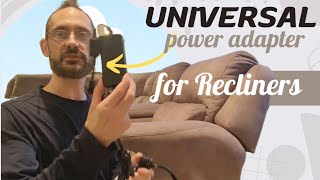 Replacement power adapter for recliner chair/sofa