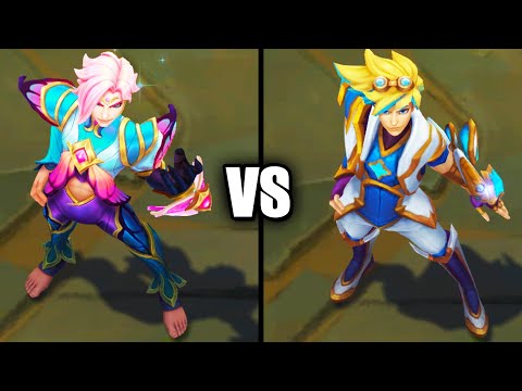 Faerie Court Ezreal vs Star Guardian Ezreal Skins Comparison (League of Legends)