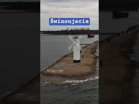 Beautiful lighthouse in Świnoujście #shorts #poland #dji