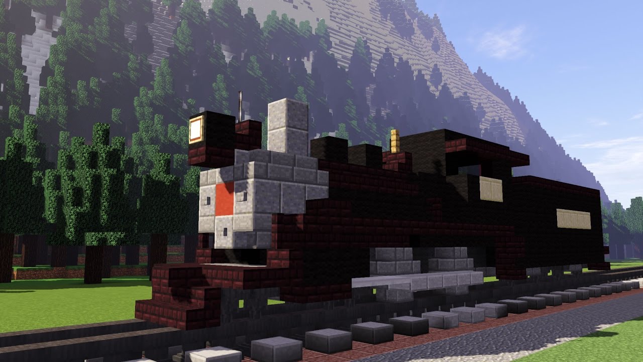 Minecraft PRR 1223 D16sb Steam Engine Locomotive Tutorial