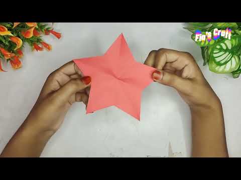 Perfect shape Paper Star in ONE CUT! Easy paper star⭐⭐