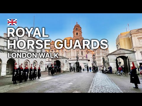 🇬🇧 Changing of the Guards & Downing Street London Walk | January 2022 (4K 60fps)