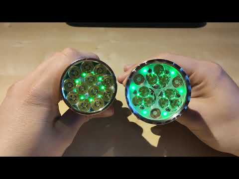 Noctigon K9.3 vs Fireflies E12R Comparison with beamshots - 12 LED 21700 flashlight battle