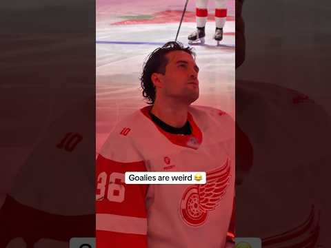 Goalies are weird😂 #hockey #nhl #goalie #funny