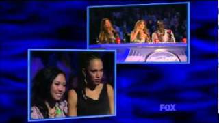Elimination of Naima Adedapo and Thia Megia - American Idol Top 11 Results Show - 03/31/11