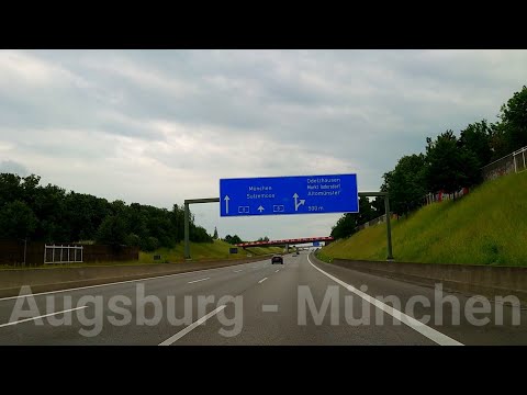 A8 - Augsburg - München #A8 #autobahn #highway 4k Driving Tour