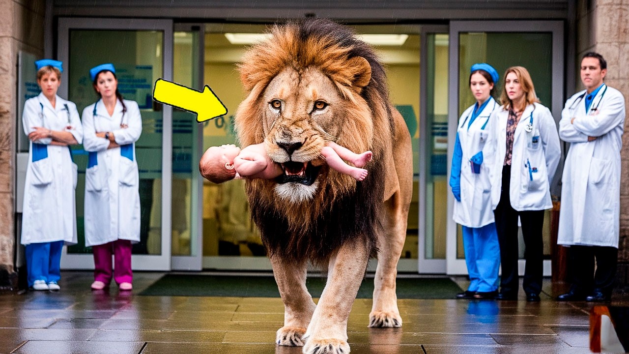 Leão Entra em Hospital Com Bebê na Boca, Enfermeira Caiu em Lágrimas Pelo Motivo.