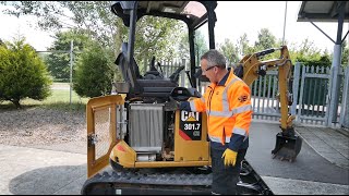 Video showing service procedures for Cat mini excavators