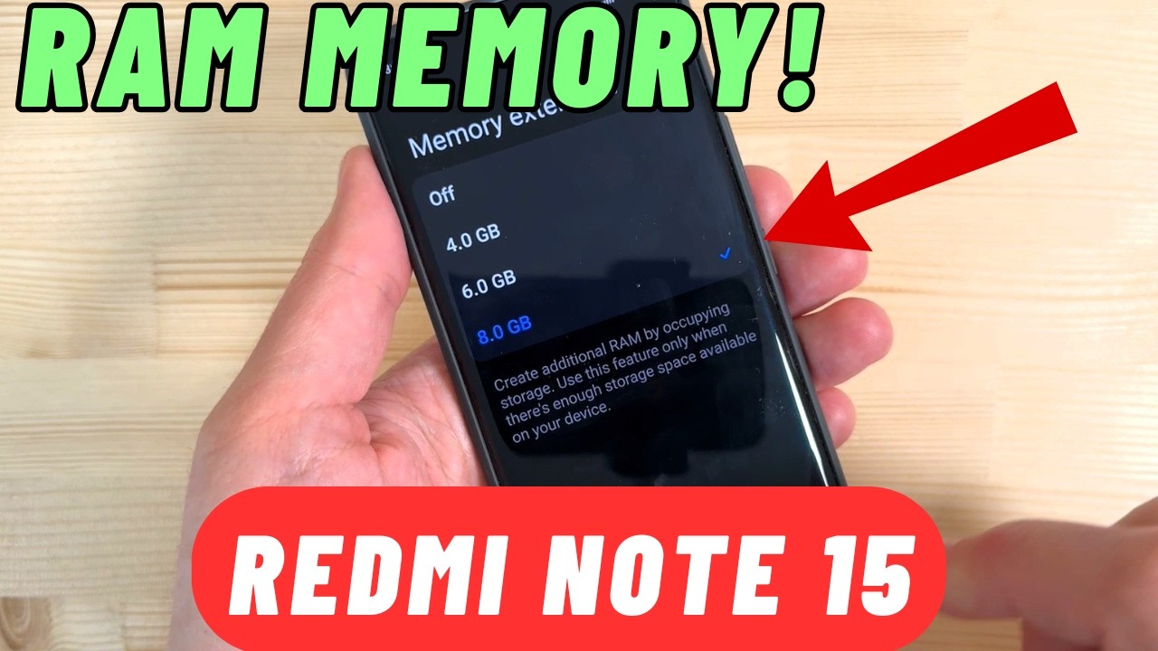 How to ADD MORE RAM Memory on Xiaomi Redmi Note 15 & 15 Pro