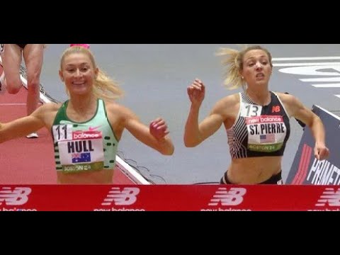 REPLAY Jessica Hull vs Elle St Pierre Indoor 3000m Boston Feb 2024