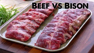 Beef vs Bison Ribs On The Santa Maria Grill! | Sunterra Pro Series