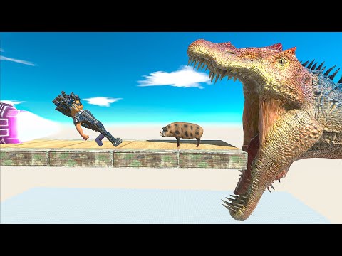 Slide into Dinosaur Mouth - Animal Revolt Battle Simulator