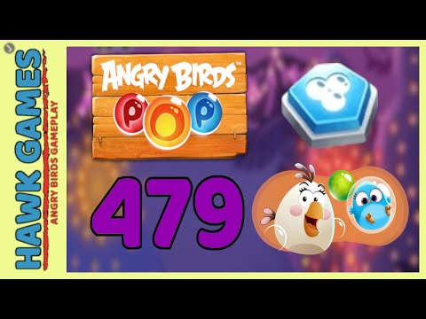 Angry Birds Stella POP Bubble Shooter Level 479 Hard - Walkthrough, No Boosters