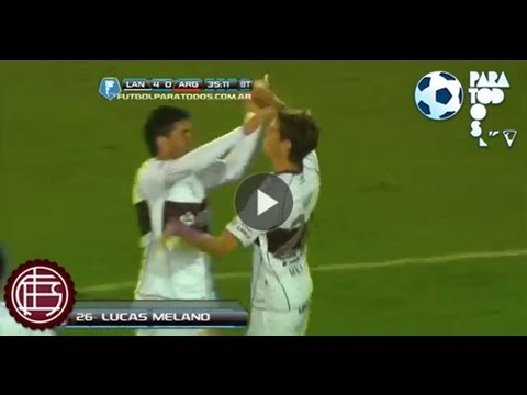 Gol de Melano. Lanús 4 - Argentinos 0. Fecha 7. Torneo Inicial 2013. Fútbol Para Todos