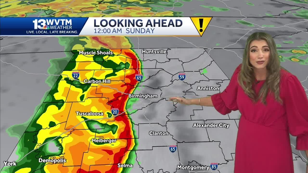 Impact Day Saturday: Severe storms are possible in Alabama with damaging wind, hail, heavy rain, ...