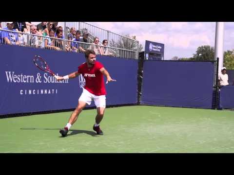 Stanislas Wawrinka Forehand In Super Slow Motion - 2013 Cincinnati Open