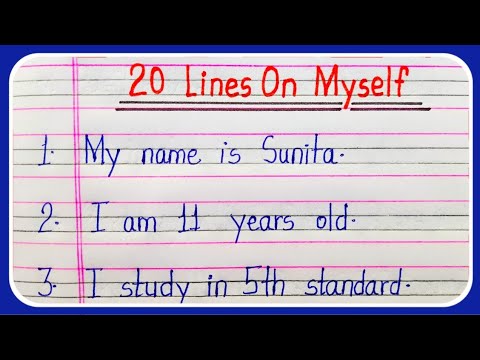 20 Lines About Myself In English / Short Essay On Myself / About Myself / Myself