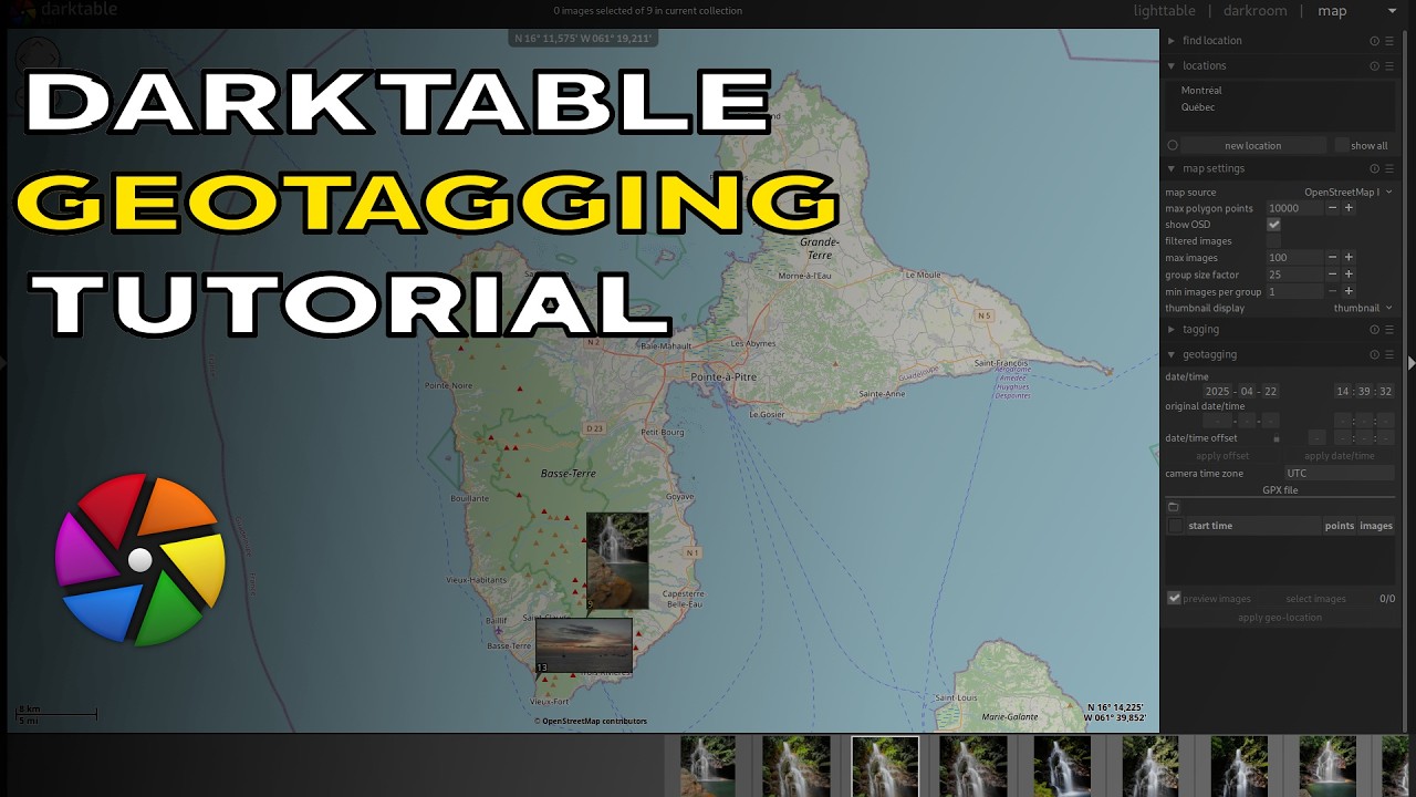 Geotagging with Darktable