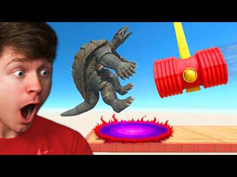 DINOSAURS and KAIJU vs GIANT HAMMER in ARBS!? (Reaction)