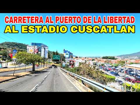 RECORRIDO DE CALLE AL PUERTO DE LA LIBERTAD AL ESTADIO CUSCATLAN. #elsalvador
