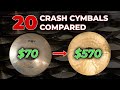 20 Crash Cymbals Compared From 70 To 570