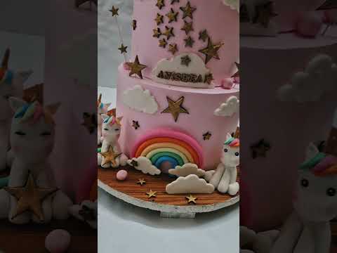 First Birthday Cake #shorts #cake #cakedecorating #shortsfeed