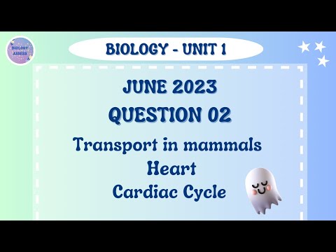 A-level Biology| Unit-1| May-June 2023 Question paper | Question -2 |  Transport in mammals