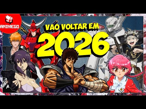 ANIMES ANTIGOS DOS ANOS 80, 90 E 2000 QUE VÃO VOLTAR EM 2026