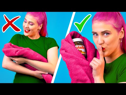 FUNNY ways to SNEAK SNACKS into THE MOVIES! 10 Ways To Sneak FOOD & Funny Situations by Crafty Panda