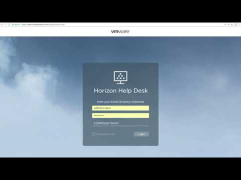 Vmware Horizon 7 V7 2 Help Desk Tool Feature Walk Through Video