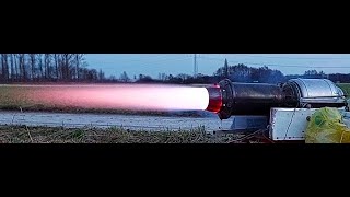 Homemade jet engine with AFTERBURNER, Turbine mit NACHBRENNER, DIY gas turbine