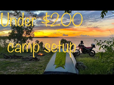 Cheap / simple Motorcycle Camping setup. Under $200