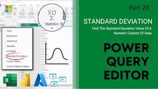 28. Calculate Standard Deviation | Power Query Editor