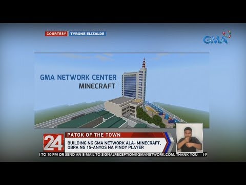 24 Hours: Building the GMA Network in Minecraft, the work of a 15-year-old Pinoy player