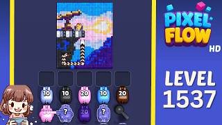 Pixel Flow Level 1537 Solution Walkthrough