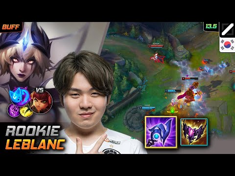 Rookie Mid LeBlanc Build Luden's Tempest Summon Aery - LOL KR 13.5