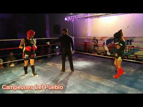 🥊Romina Villalba Vs Leonela Longobucco - KICK BOXING - EXHIBICION - Campeones Del Pueblo