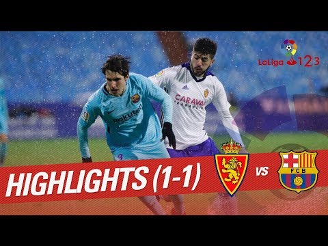 Highlights Real Zaragoza vs FC Barcelona B (1-1)
