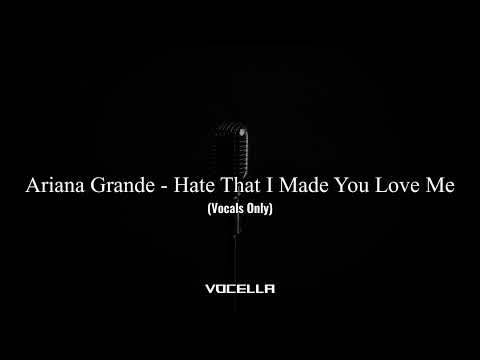 Ariana Grande - Hate That I Made You Love Me (Acapella/Vocals Only)