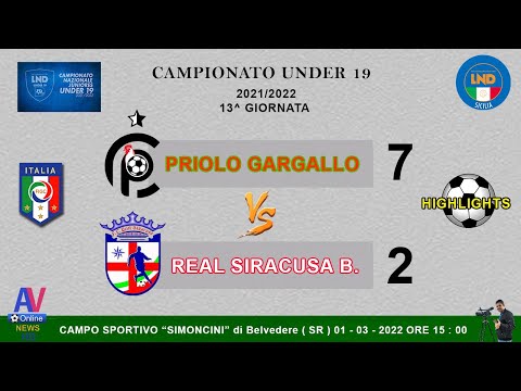 Video Highlights Priolo Gargallo - Real Siracusa B. - Under 19 - 2021/2022 .